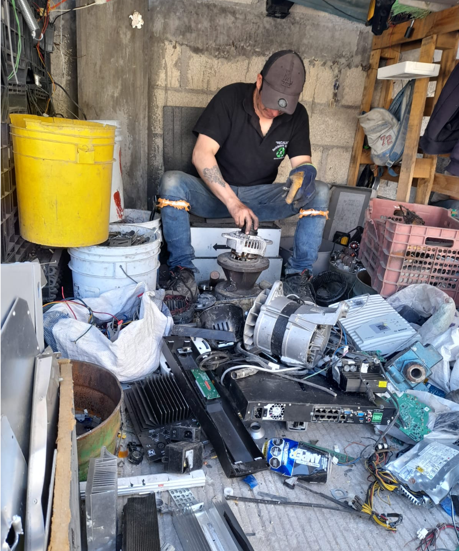 Destrucción certificada de partes industriales